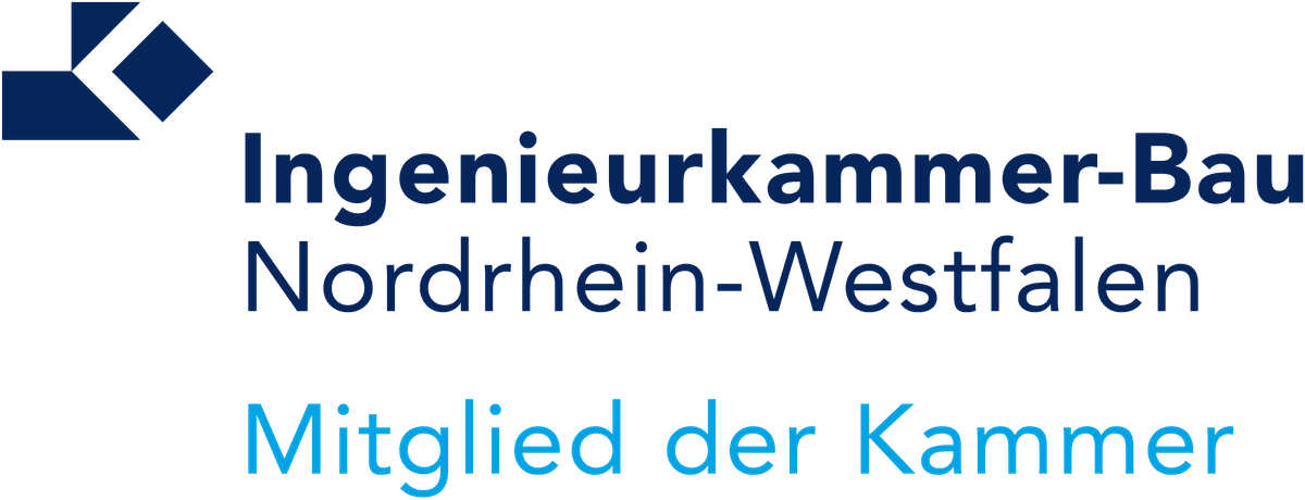 Member of the Ingenieurkammer-Bau Nordrhein-Westfalen (Chamber of Construction Engineers NRW)